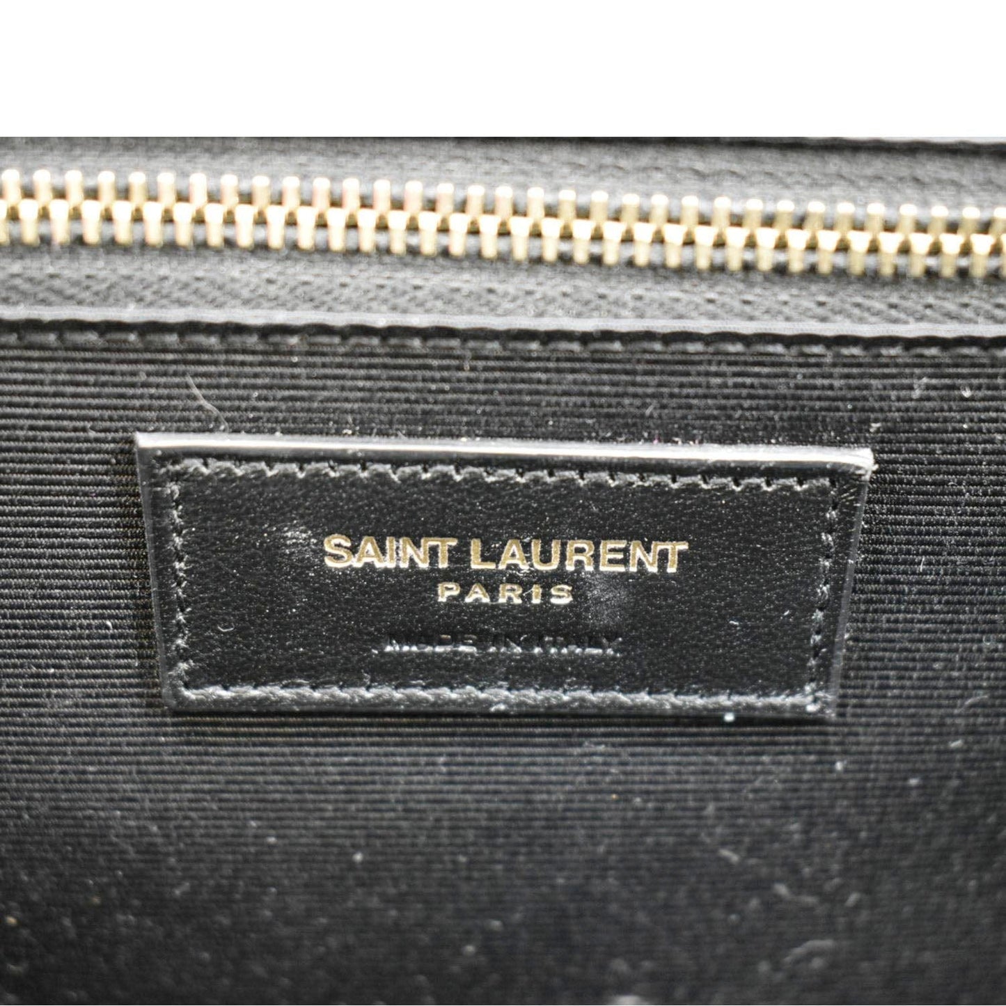 YVES SAINT LAURENT Large Envelope Leather Chain Shoulder Bag Black