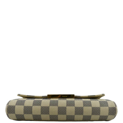 LOUIS VUITTON Favorite MM Damier Azur Crossbody Bag White