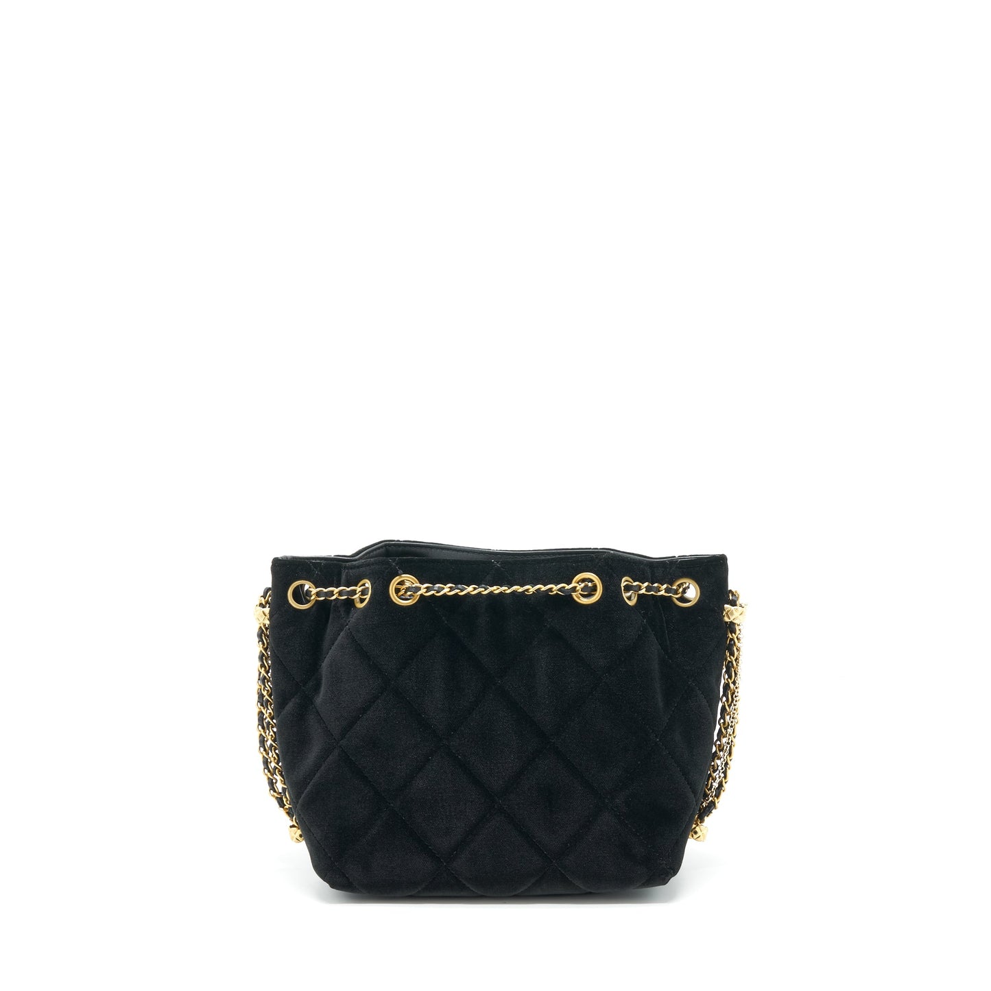 Chanel Bucket Bag Velvet Black