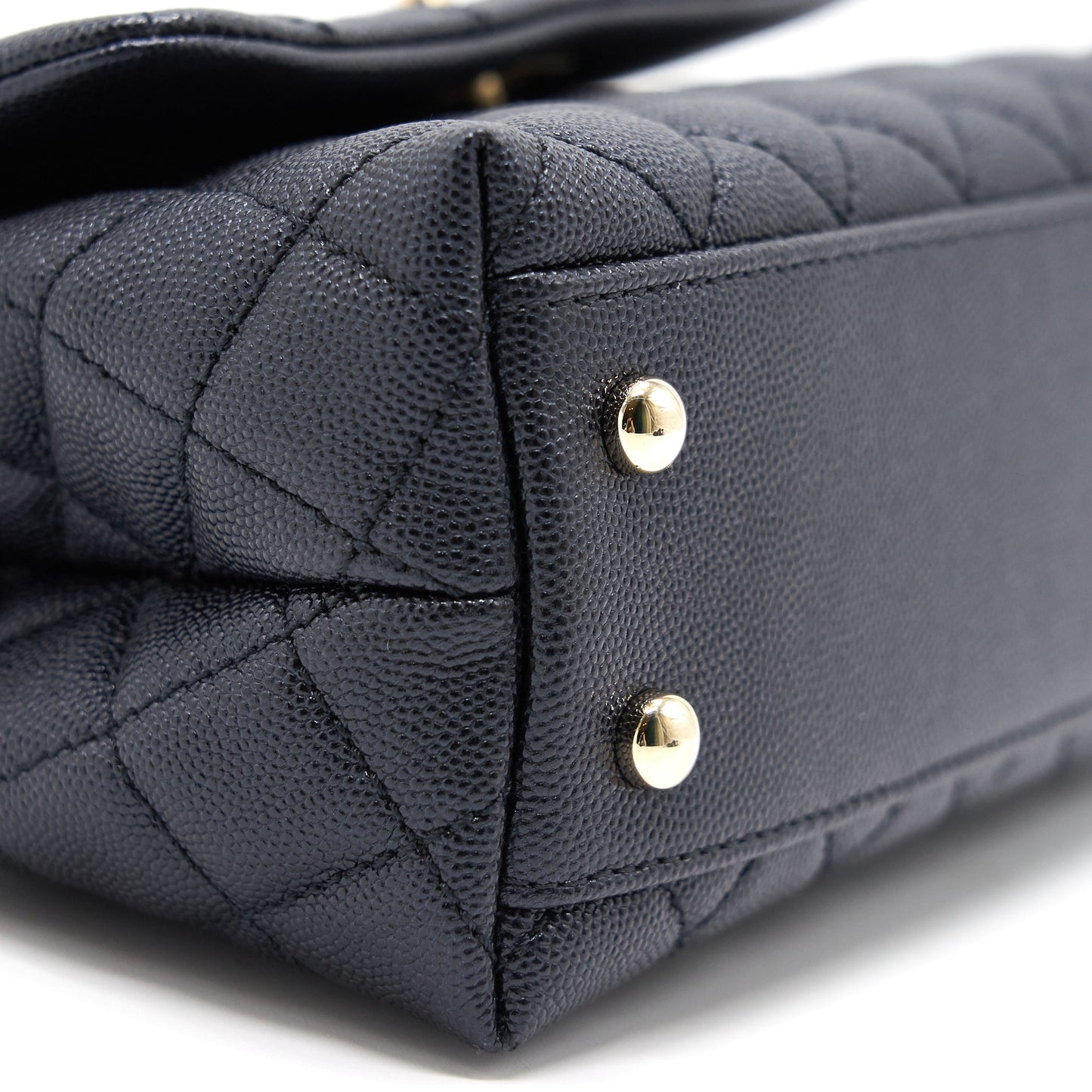 Chanel Mini Coco Handle Iridescent Navy L
