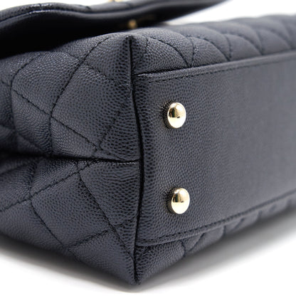 Chanel Mini Coco Handle Iridescent Navy L
