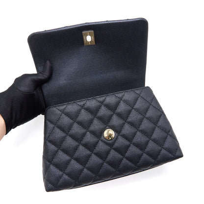 Chanel Mini Coco Handle Iridescent Navy L