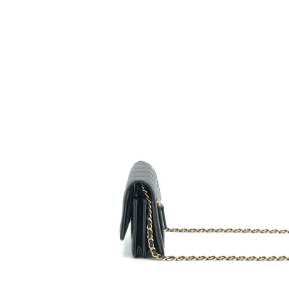 Chanel Mini Wallet On Chain Caviar Black L