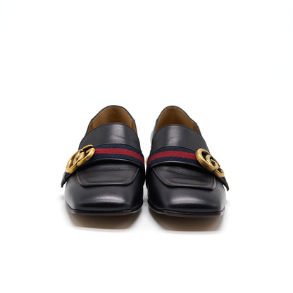 Gucci Leather Mini Heel Loafer Size 35.5