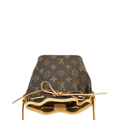 LOUIS VUITTON Monogram Nano Noe Monogram Canvas Crossbody Bag Brown