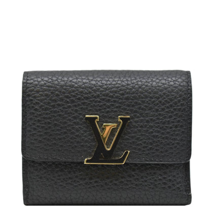 LOUIS VUITTON Capucines XS Taurillon leather Wallet Black