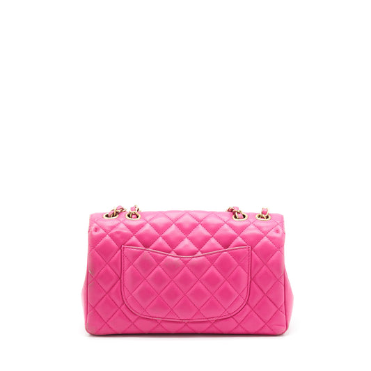 Chanel Quilted Flap Bag Lambskin Pink