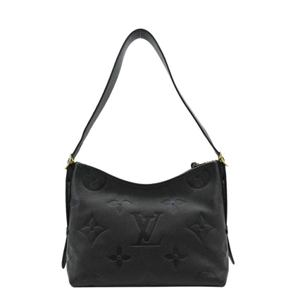 LOUIS VUITTON Carryall PM Monogram Empreinte Leather Shoulder Bag Black