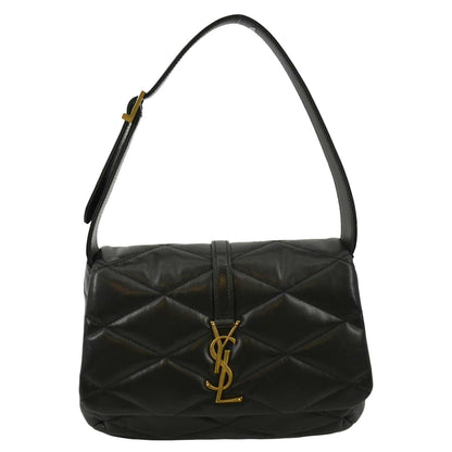 YVES SAINT LAURENT LE 57 Quilted Leather Hobo Bag Black