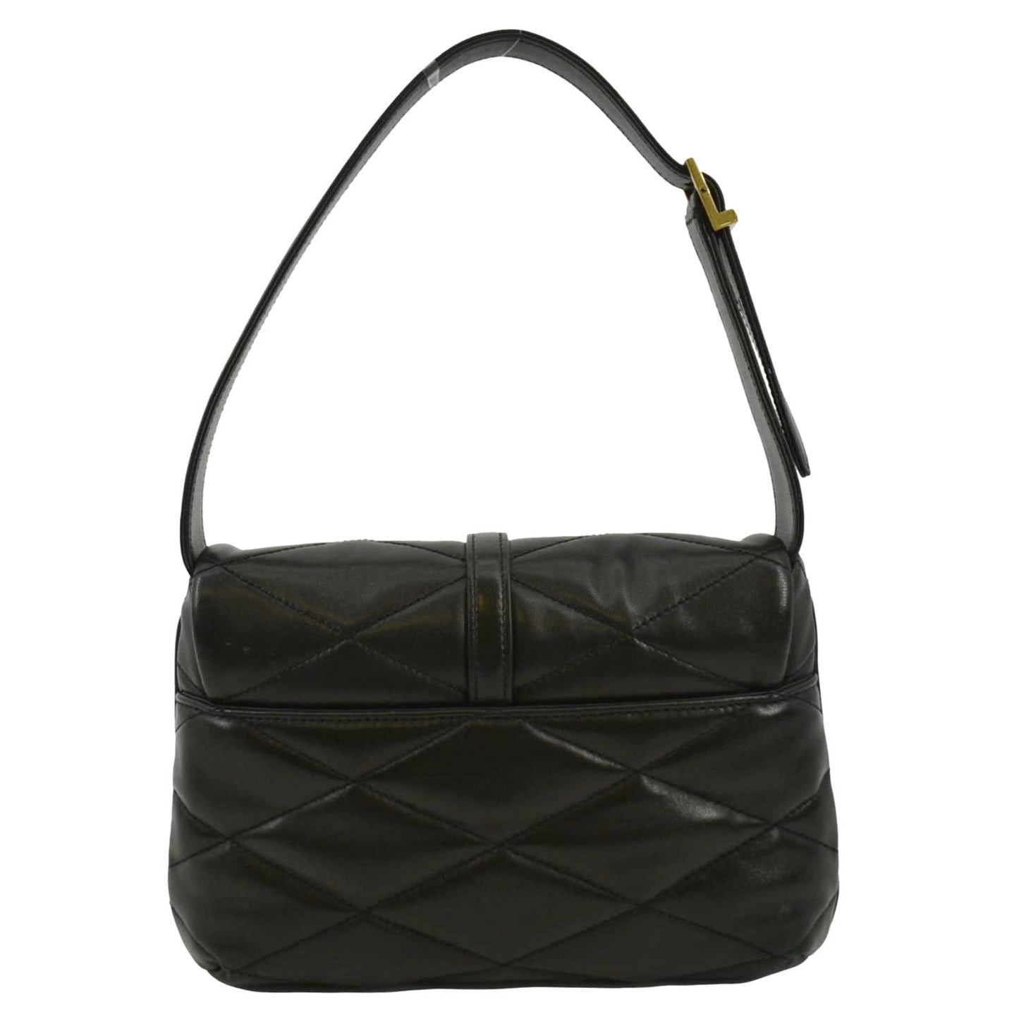 YVES SAINT LAURENT LE 57 Quilted Leather Hobo Bag Black