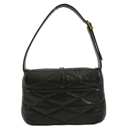 YVES SAINT LAURENT LE 57 Quilted Leather Hobo Bag Black