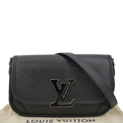LOUIS VUITTON Buci Epi Grained Leather Shoulder Bag Black