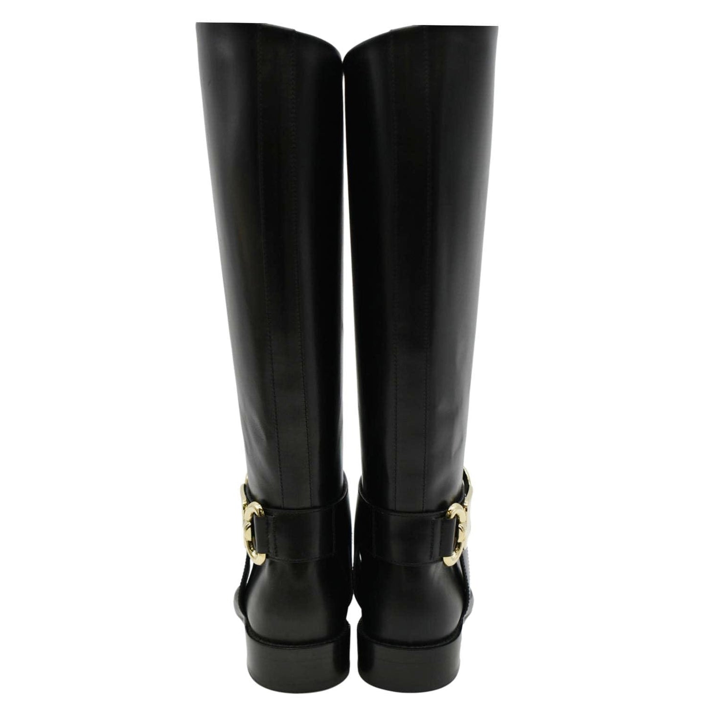 LOUIS VUITTON Westside Flat High Leather Boot Noir Black