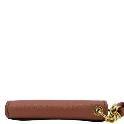 BURBERRY Camberwell Small Soft Grain Leather Card Case Wallet Peach