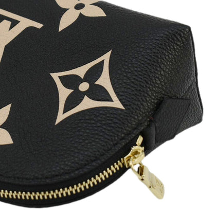 LOUIS VUITTON Monogram Empreinte leather Cosmetic Pouch Bicolor