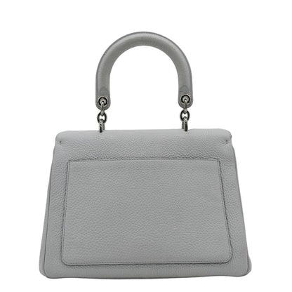 CHRISTIAN DIOR Be Dior Small Leather Flap Shoulder Bag Grey