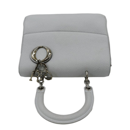 CHRISTIAN DIOR Be Dior Small Leather Flap Shoulder Bag Grey