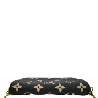 LOUIS VUITTON Felicie Pochette Monogram Empreinte Crossbody Bag Bicolor