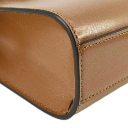 YVES SAINT LAURENT Manhattan Leather Shoulder Bag Brown