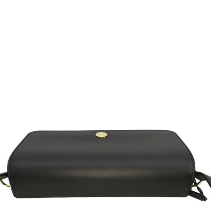 BURBERRY Hampshire Vintage Check Leather Crossbody Bag Black