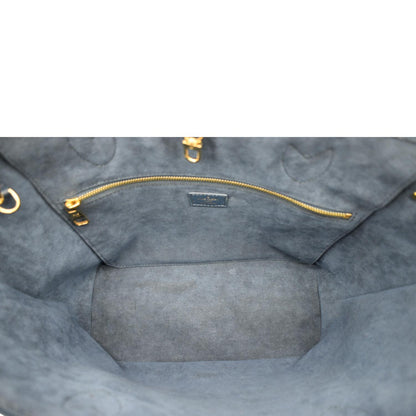 LOUIS VUITTON Neverfull MM Monogram Empreinte Tote Bag Gradient Blue