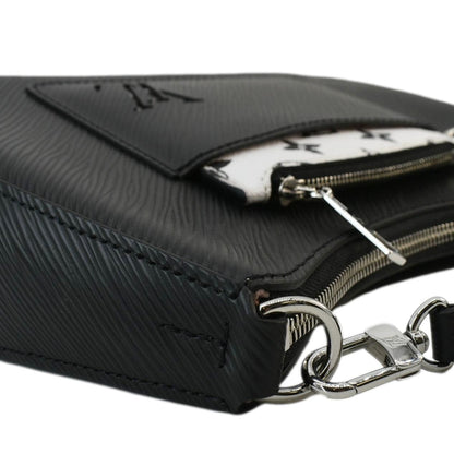 LOUIS VUITTON Marelle Epi Leather Shoulder Bag Black