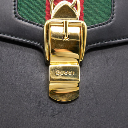 GUCCI SYLVIE MEDIUM TOTE BAG BLACK