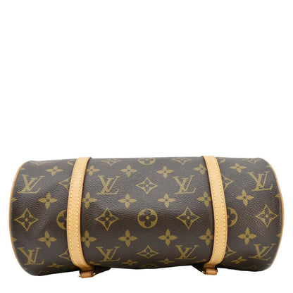 LOUIS VUITTON Papillon 26 Monogram Canvas Satchel Bag Brown