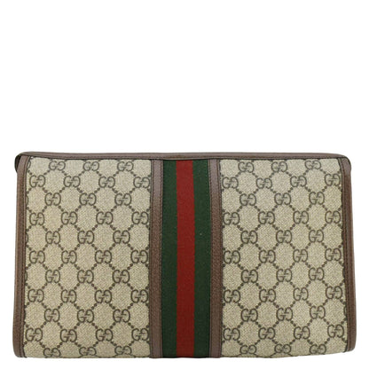 GUCCI Ophidia GG Supreme Canvas Pouch Beige 598234