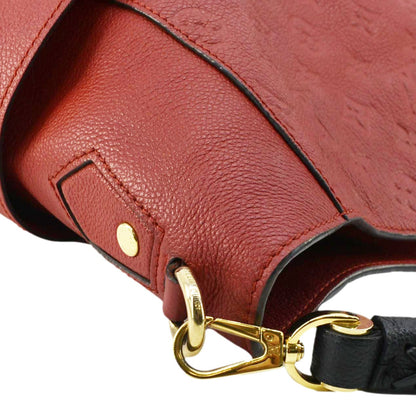 LOUIS VUITTON Bagatelle Monogram Empreinte Leather Shoulder Bag Red