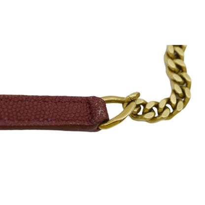 YVES SAINT LAURENT Lou Chevron Leather Camera Crossbody Bag Red