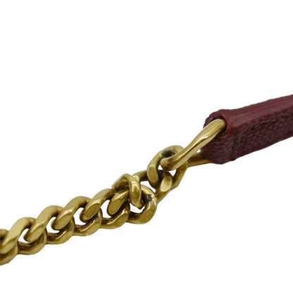 YVES SAINT LAURENT Lou Chevron Leather Camera Crossbody Bag Red