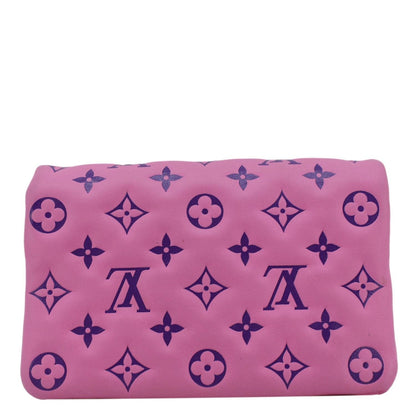 LOUIS VUITTON Coussin Pochette Monogram Embossed Leather Crossbody Bag Pink