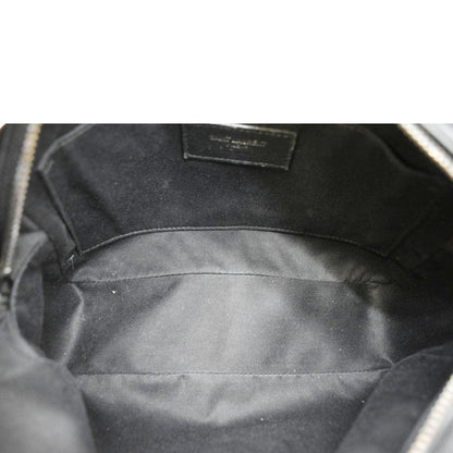 YVES SAINT LAURENT Lou Camera Chevron Leather Crossbody Bag Black