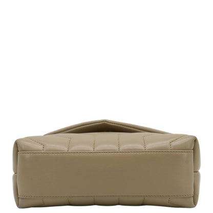 YVES SAINT LAURENT Loulou Toy Matelasse Leather Crossbody Bag Brown