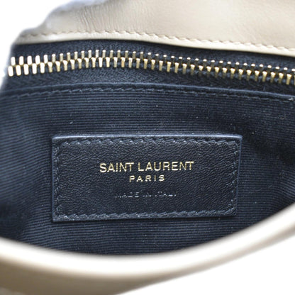 YVES SAINT LAURENT Loulou Toy Matelasse Leather Crossbody Bag Brown