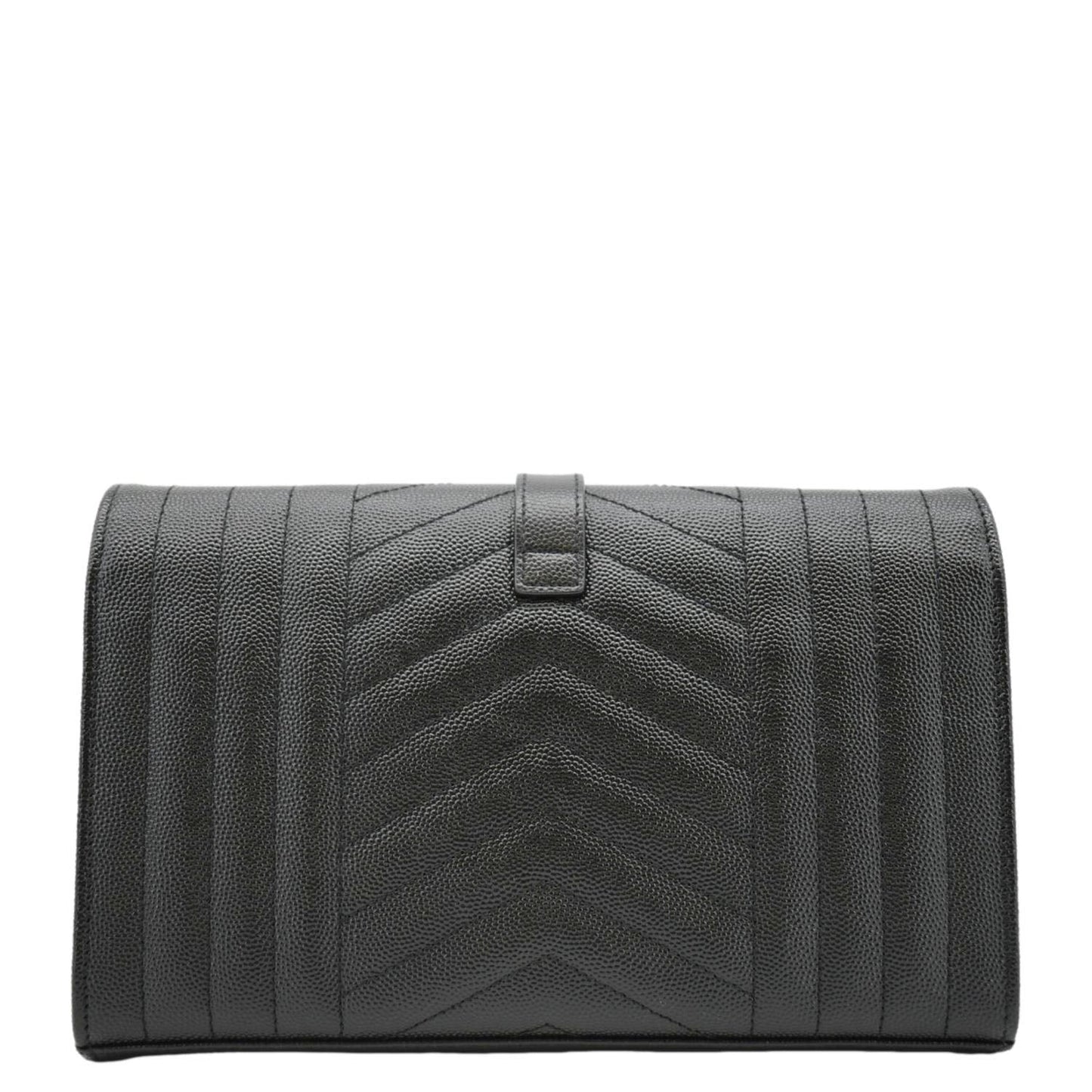 YVES SAINT LAURENT WOC Mixed Matelasse Leather Shoulder Bag Black