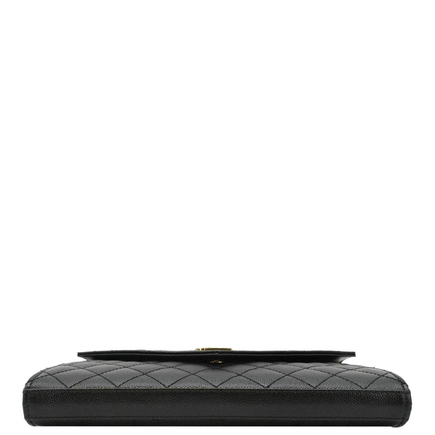 YVES SAINT LAURENT WOC Mixed Matelasse Leather Shoulder Bag Black