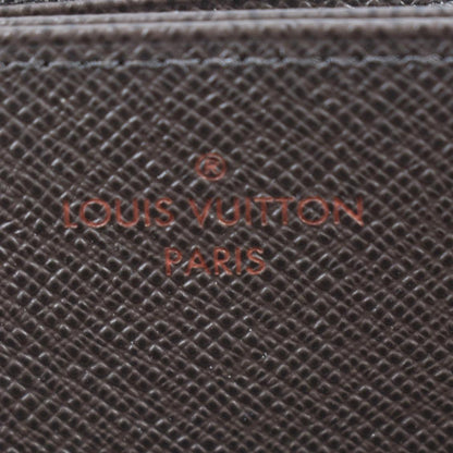LOUIS VUITTON Damier Ebene Zippy Wallet Brown
