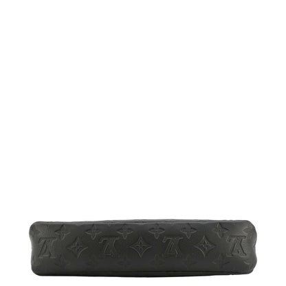LOUIS VUITTON Pochette Voyage Monogram Shadow Leather Pouch Black