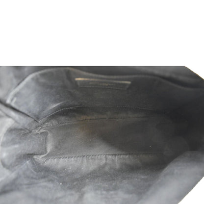 YVES SAINT LAURENT Lou Chevron Leather Camera Crossbody Bag Black