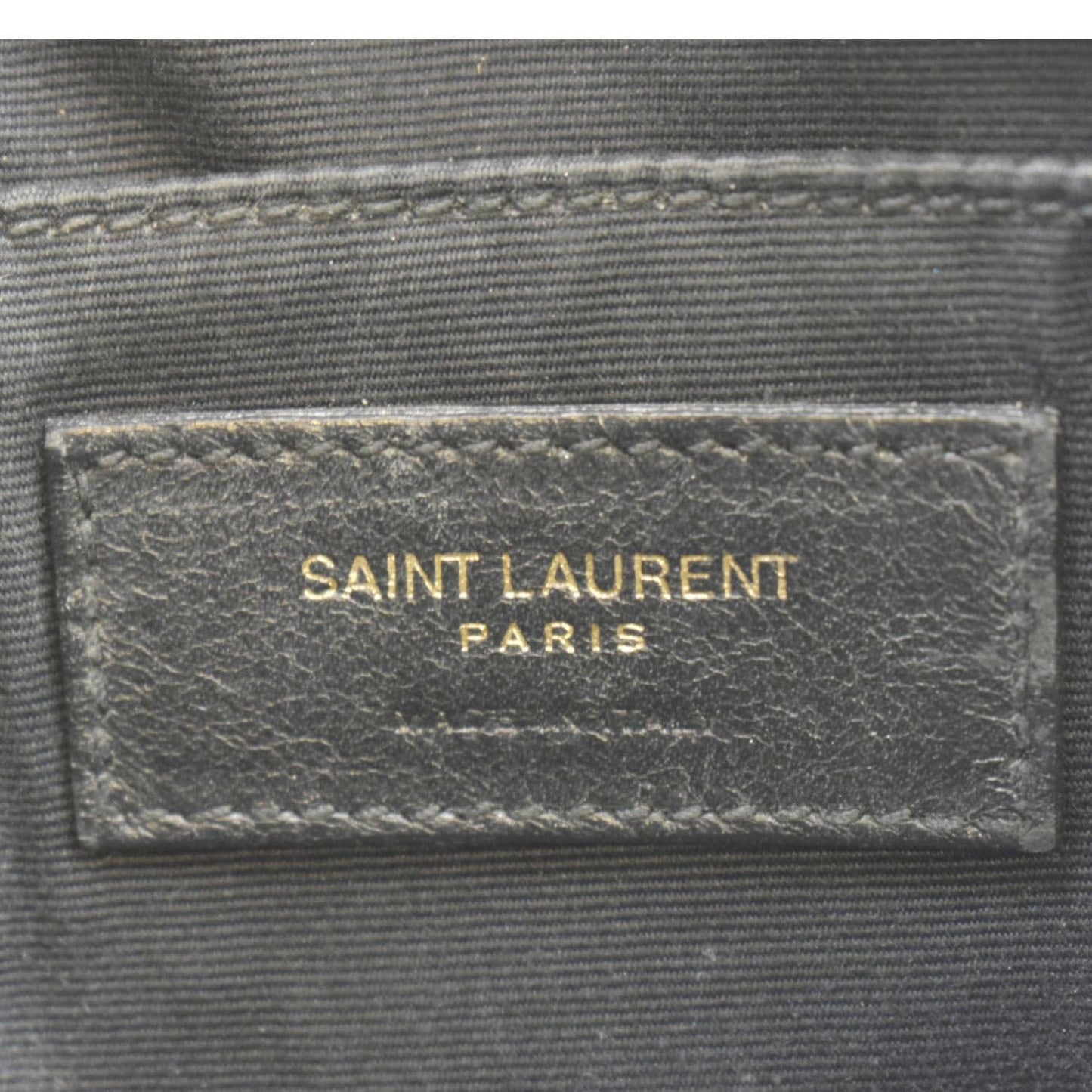 YVES SAINT LAURENT Lou Chevron Leather Camera Crossbody Bag Black