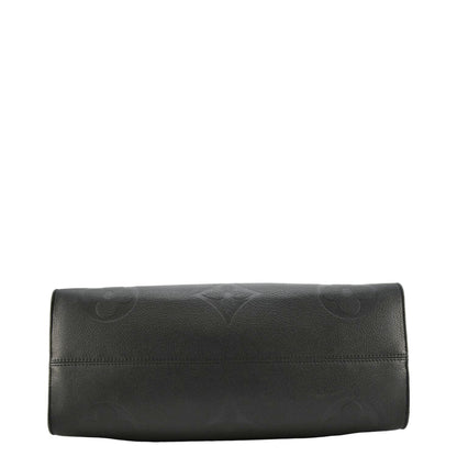 LOUIS VUITTON Onthego GM Monogram Empreinte Leather Tote Bag Black