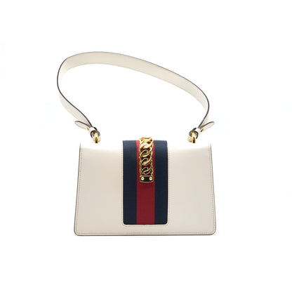 GUCCI SYLVIE SMALL SHOULDER BAG WHITE