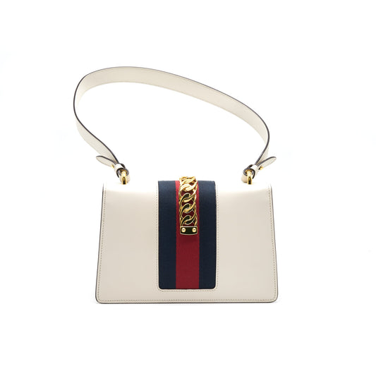 GUCCI SYLVIE SMALL SHOULDER BAG WHITE
