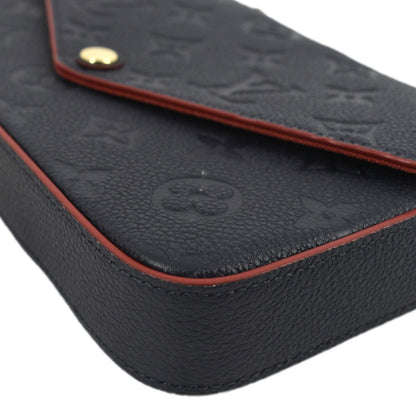 LOUIS VUITTON Felicie Monogram Empreinte Pochette Crossbody Bag Navy Blue