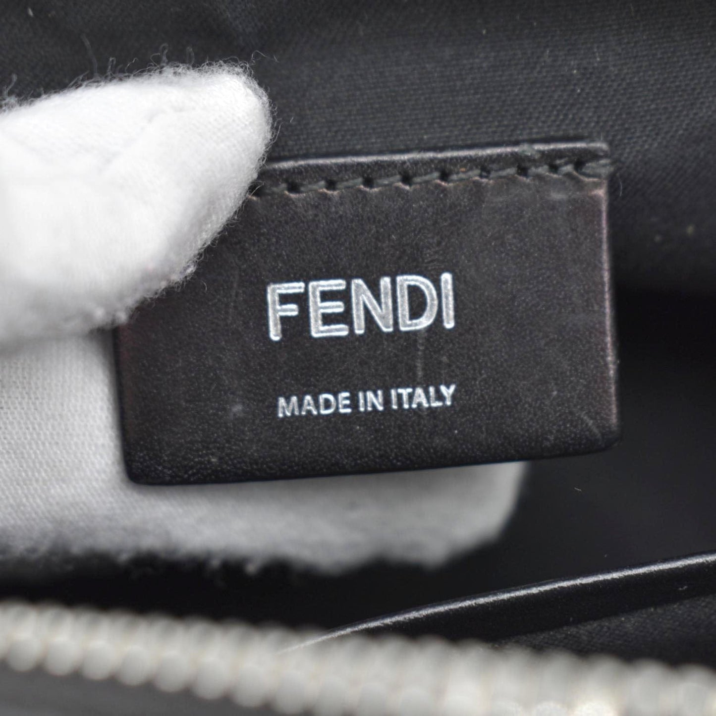 FENDI Diagonal Medium FF Zucca Canvas Camera Case Crossbody Bag Black