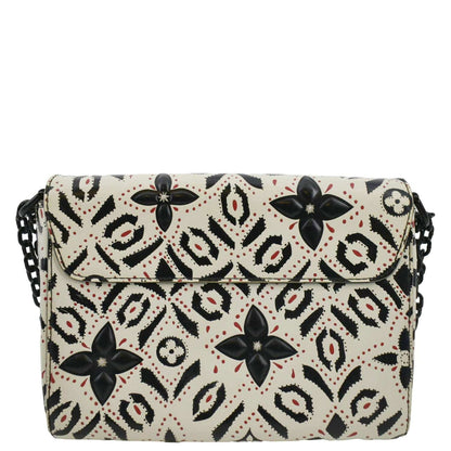 LOUIS VUITTON LV Twist Graphic MM Leather Shoulder Bag Black