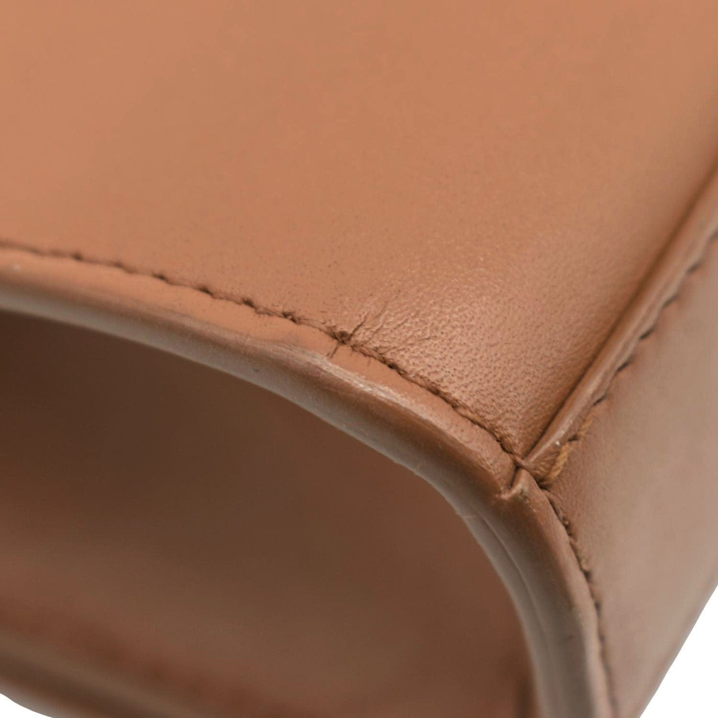 YVES SAINT LAURENT Kate Leather Chain Clutch Crossbody Bag Tan