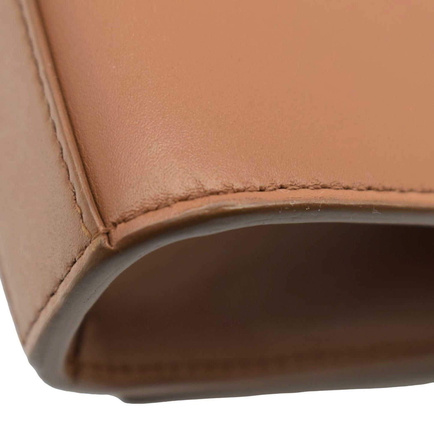 YVES SAINT LAURENT Kate Leather Chain Clutch Crossbody Bag Tan